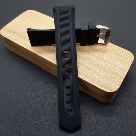 РЕМЕШОК ЧЕРНОГО ЦВЕТА КАУЧУКОВЫЙ ДЛЯ ЧАСОВ РАЗМЕР 22 ММ CRW480-22