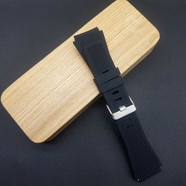 РЕМЕШОК КАУЧУКОВЫЙ ЧЕРНОГО ЦВЕТА ДЛЯ ЧАСОВ 20 ММ CRW442-20