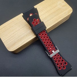 РЕМЕШОК КАУЧУКОВЫЙ ЧЁРНОГО ЦВЕТА ДЛЯ ЧАСОВ 22 ММ CRW445-22