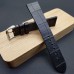 РЕМЕШОК РУЧНОЙ РАБОТЫ ИЗ КОЖИ ЧЁРНОГО ЦВЕТА ОТ REMENMASTER ДЛЯ ЧАСОВ 20 ММ M142-20-18