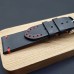 РЕМЕШОК РУЧНОЙ РАБОТЫ ИЗ КОЖИ ЧЁРНОГО ЦВЕТА ОТ REMENMASTER ДЛЯ ЧАСОВ 22 ММ M132-22-20
