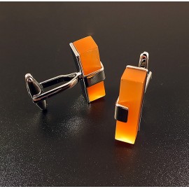 Запонки мужские из стали CBZ079
