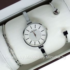 Комплект! Женские наручные часы Anne Klein + два браслета CWC226