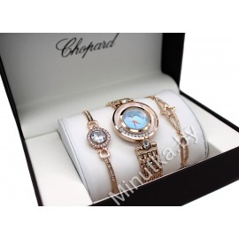 Женские наручные часы Chopard и два металлических браслета CWC470