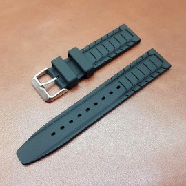 Ремешок каучуковый черного цвета для часов 18 мм BC105-18