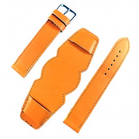 Кожаный ремешок ручной работы с напульсником для часов 18 мм Remen M005-18